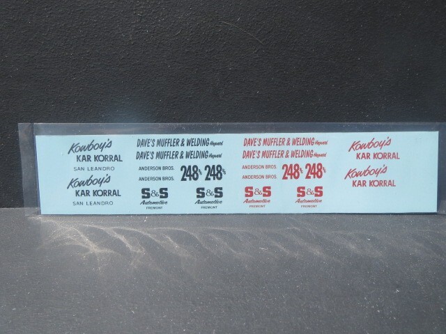 Kowboy Kar Korral 41′ Willys A/G 1/25 Decal from Fremont Racing Specialties