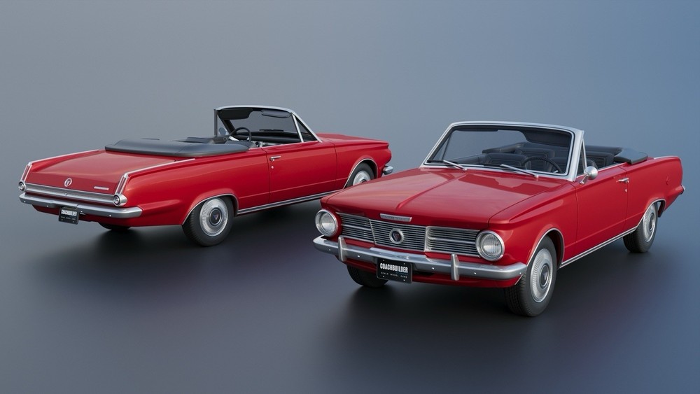 3d Printed 1/25 1965 Plymouth Valiant Convertable Model Kit