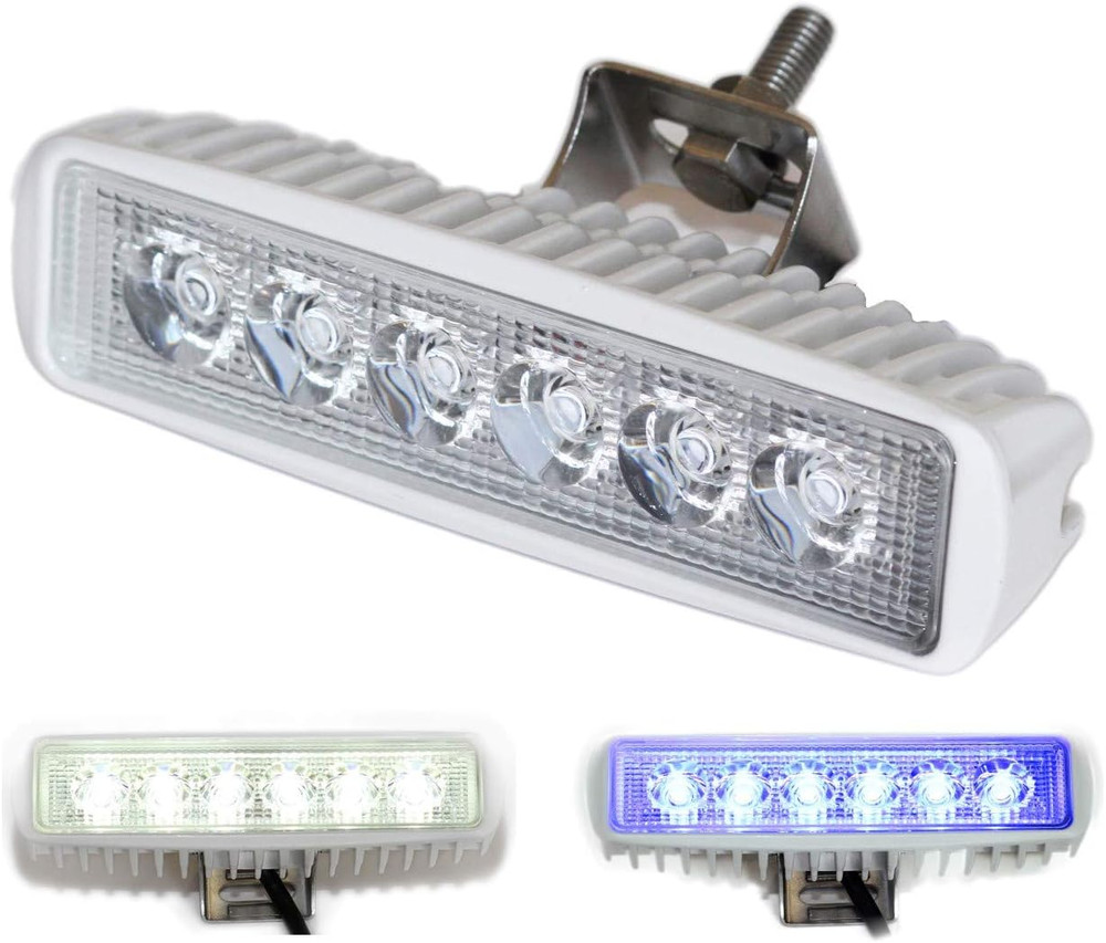 Dual Color LED Boat Spreader Light Deck Flood Beam Stainless Hardware & Bracket