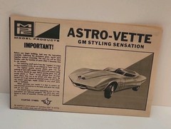 Astro-Vette MPC 1:25 Model Kit & Box 509-200 Rare GM Styling Sensation 1968