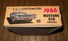 VTG 1966 Ford Mustang GTO 3 in 1 Model Kit EMPTY BOX Only Palmer Plastics