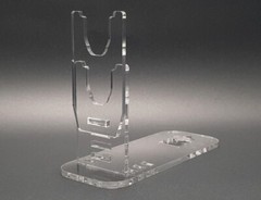 Gun Stand Pistol Display Pedestal Height Adjustable Transparent Acrylic