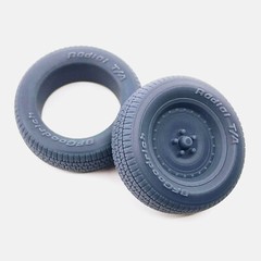 1/24 Resin 15 inch Center Line Auto Drag Wheels, BFGoodrich Radial T/A Tires