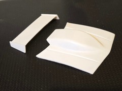 Resin Turbo Hood & Rear Spoiler Combo for 83 Camaro Z28 AMT 1/25.