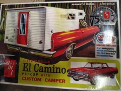 Round 2 Amt Chevy El camino Pickup with Custom Camper Factory Sealed