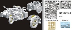 Great Wall Hobby 1/35 GWH L3510 WWII German Motorcycle BMW R75 with Sidecar New