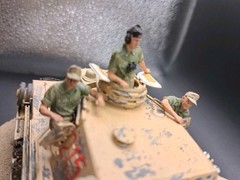 Built 1/35 German WWII Panzer Tank Motorcycle W/ Sidecar 6 Figures Diorama