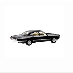 5418D: By Kinsmart 1967 Chevrolet Impala Diecast Model Toy : 1/43 Black Color