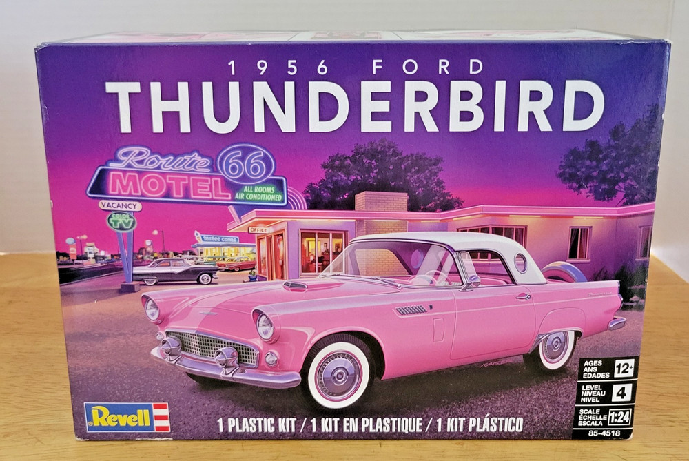 Revell 1956 Ford Thunderbird 1:24 Scale Model Kit 85-4518 Skill 4 New Sealed