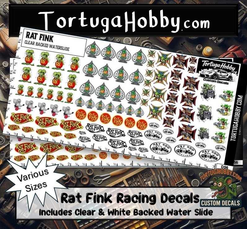 Rat Fink Hot Rod/Sponsorship Decals – Models, Pine Cars, Derby, R/C Water Slide