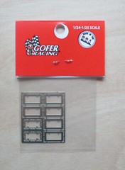 1/24-1/25 Photo-Etch License Plate Frames Detail Gofer Racing 20014