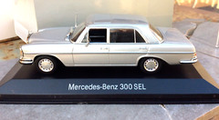 1/43 MINICHAMPS Mercedes 300 SEL, 1968 . fast sports sedan, silver mint+++!