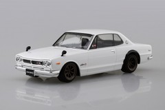 Aoshima 1/32 The Snap Kit Nissan Skyline 2000 GT-R Custom Wheel White Model Kit