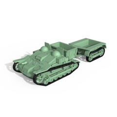 MRY-SFW SS35667 1/35 Military France Renault UE Tank Desstroyer With TrailerV1.9