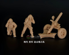 1/72 Resin Modern US Army Mortar Team 2 Figures Unpainted