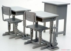 TomyTec 1/12 DESK Little Armory LD013 Defense School Desk Plastic Model Kit