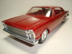 AMT 1966 Ford Galaxie 2 DRHT Dealer Promo Model Car / Candy Apple Red