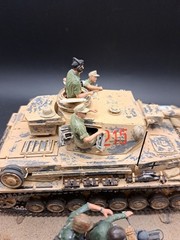 Built 1/35 German WWII Panzer Tank Motorcycle W/ Sidecar 6 Figures Diorama