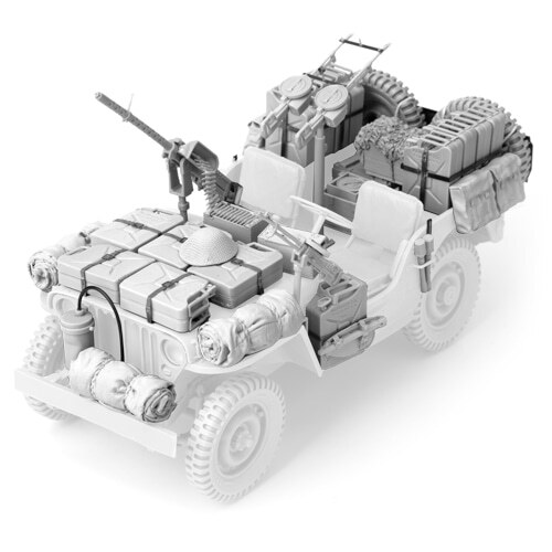 SOL 1/16 WWII SAS 1/4 ton Patrol Car 2 Conversion set for Takom kits