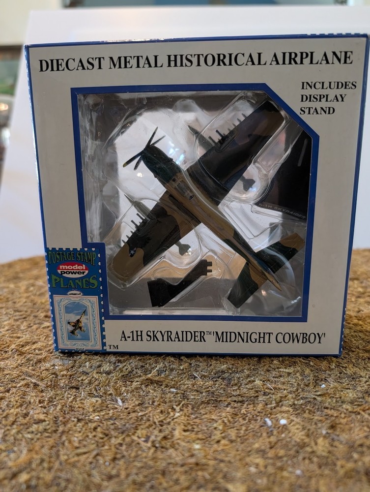 Model Power Postage Stamp A – 1H Skyraider Die cast model with Stand