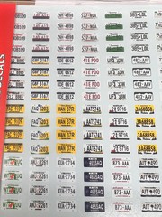 Gofer Racing 1/24 License Plate Waterslide Decals 11001-R