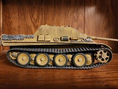 Vintage German Panther Panzerkampfwagen V Tank WWII 1943-1945, Hand Painted