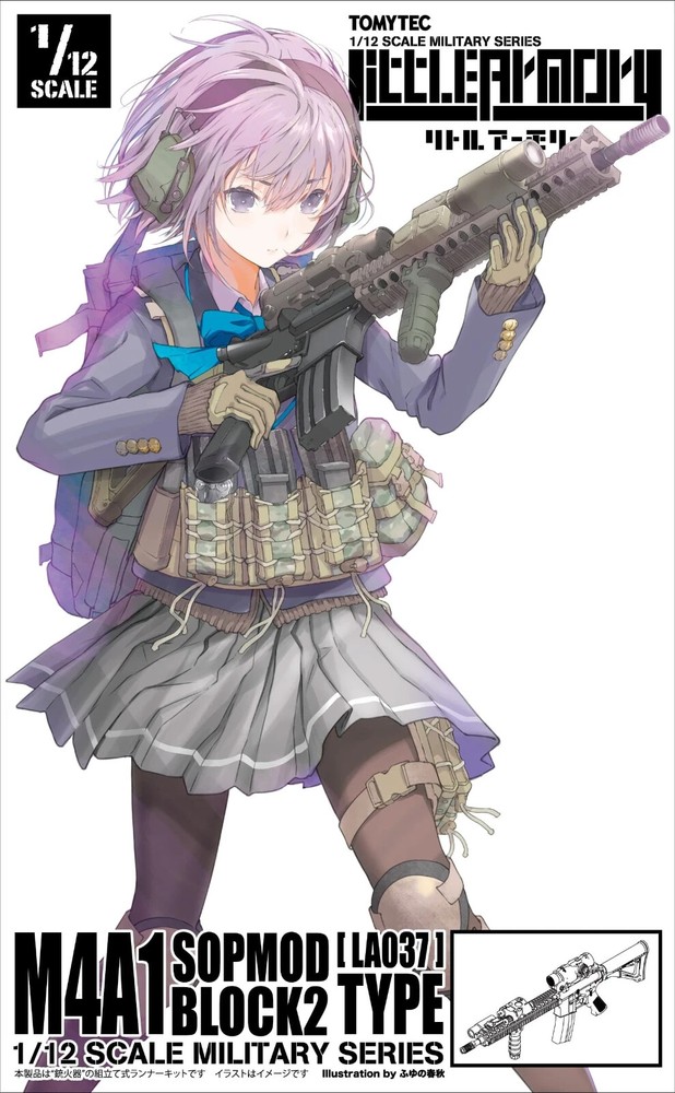 TomyTec Little Armory 1/12 LA037 M4A1SOPMOD Block 2 GUN Plastic Model Kit