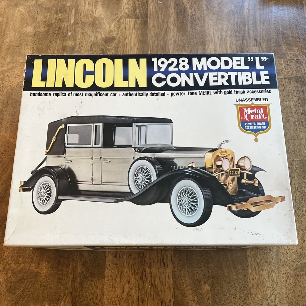 METAL CRAFT 6494 KIT LINCOLN 1928 MODEL L CONVERTIBLE – NEW IN BOX SAME DAY SHIP