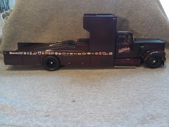 1/25 Scale Adult Built White Road Boss Custom Car Hauler.