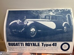 1/16 ENTEX #8451 TYPE 41 BUGATTI ROYAL COUPE DE VILLE UNBUILT MODEL KIT