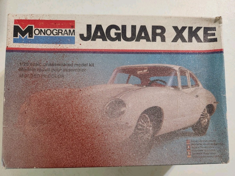 Monogram Jaguar XKE 1:25 Model Car Kit~ PARTS ONLY