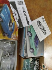 Corvett Plastic Models Parts/ Build Lot Of 4Open Boxs Look Complete, Unbuilt