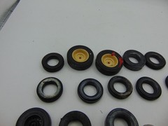 Lot of vintage 1960’s Model Car or Truck Parts Misc. Junkyard Wheels Tires Caps