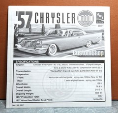 1/25 AMT ERTL ’57 CHRYSLER 300C # 30247 (INSTRUCTIONS ONLY)