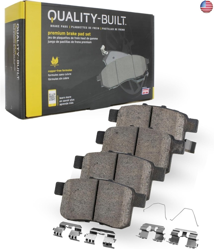 QUALITY-BUILT Premium Ceramic Rear Brake Pads 1001-1284C Compatible with