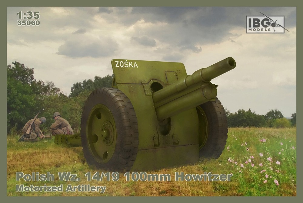 1/35 IBG 35060 Polish Wz. 14/19 100mm Howitzer – Motorized Artillery