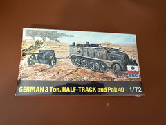1/72 WW2 German 3ton Half-Track and Pak 40 Anti Tank Gun ESCI 8054 7224