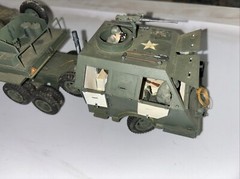 Peerless Max 1/35 M-26 Dragon Wagon w/M15-A1 & Motorized Sherman Tank PRO BUILT!