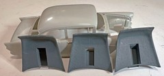 1/25th SCALE 3D PRINTED 55 CHEVY GASSER HOT ROD HOODS THREE DIFFERENT HOODS