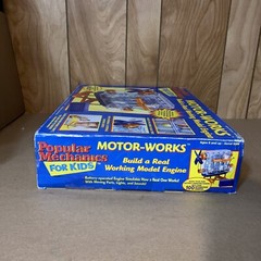 Popular Mechanics For Kids Motor-Works model Engine KIT NEW Open Box Sealed Bags