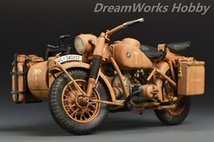 Award Winner Built Schuco Diecast 1/10 BMW R75 Motorcyle Sidecar DAK+Rebuilt