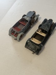 Lot of 2 vintage 1/18 scale die-cast model kits Duesenberg Hubley Bad shape