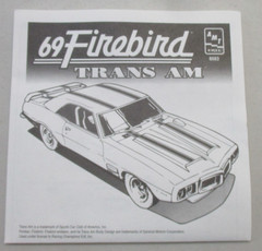 AMT ERTL ’69 1969 PONTIAC FIREBIRD TRANS AM 1:25 SCALE MODEL CAR KIT 8586 2001