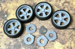 1/24 Scale: 24-Inch “Intro Vista” Wheels And Tires; Resin;1/25