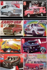 1977 Chevy Van CUSTOM 5 SPOKE MAG WHEELS from 1:25 AMT Model Kit 77 Chevrolet