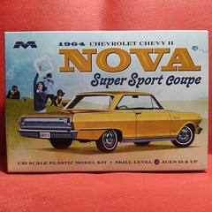 Chrome License Plates 1964 Chevy Nova 1:25 scale model car part Moebius