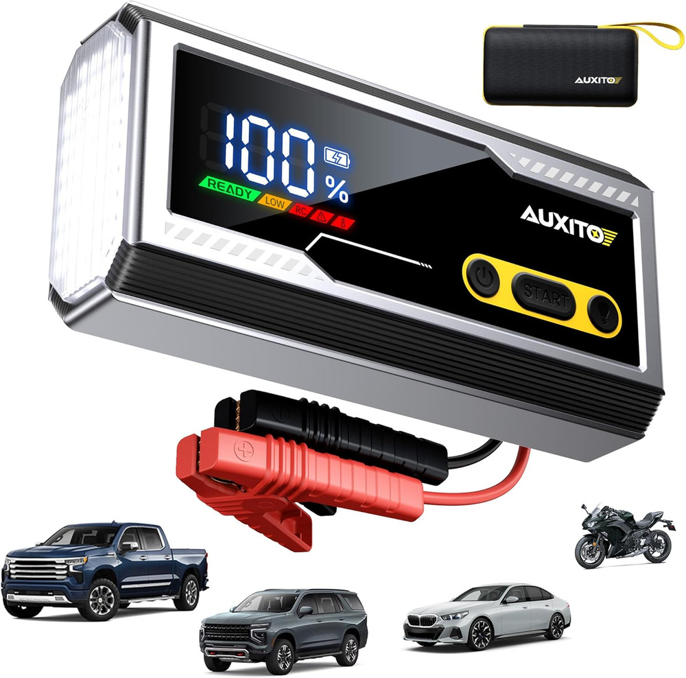 6000A Jump Starter, 12V Car Battery Jump Starter, up to All Gas & 12L Diesel Eng