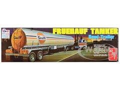 SKILL 3 MODEL KIT FRUEHAUF TANKER TRAILER “GULF OIL” 1/25 SCALE BY AMT AMT1354