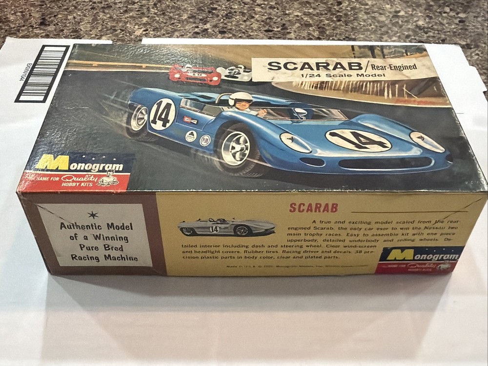 MONOGRAM SCARAB 1/24 SLOT CAR BODY ORIGINAL KIT! CIRCA 1965! VMCP!