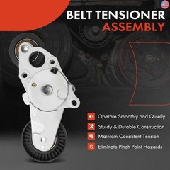 A-Premium Belt Tensioner Assembly with 2 Pulleys Compatible with Toyota Camry
